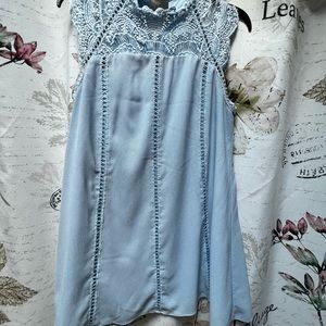 Short baby blue mini dress
